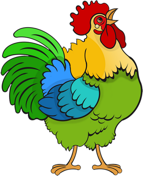 Chicken Drawing Rooster Clip Art - Der Hahn Clipart (600x734)