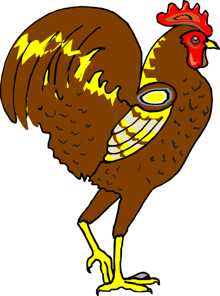 Flp Rooster Clip Art - Gambar Animasi Hewan Ayam Jago (476x640)