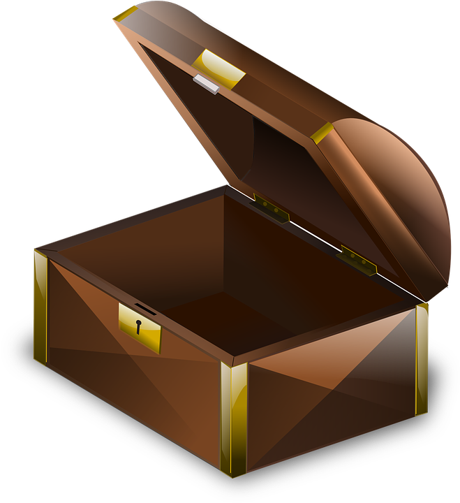 Chest Clipart Wood Box - Treasure Chest Clip Art (665x720)