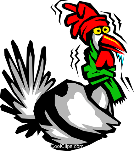 Cold Turkey Royalty Free Vector Clip Art Illustration - Cold Turkey Cartoon (426x480)