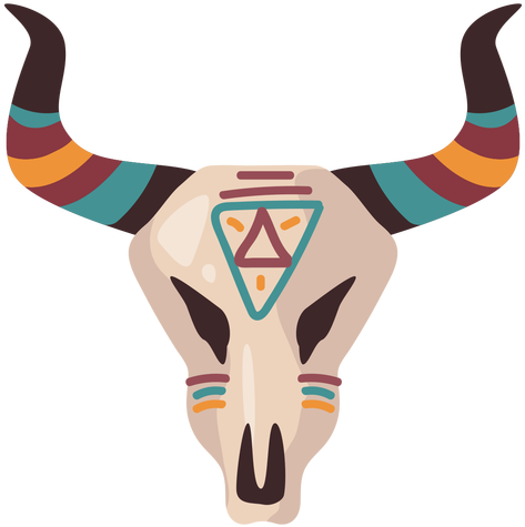 Ilustração De Caveira De Búfalo Transparent Png - Indigenous Peoples Of The Americas (512x512)