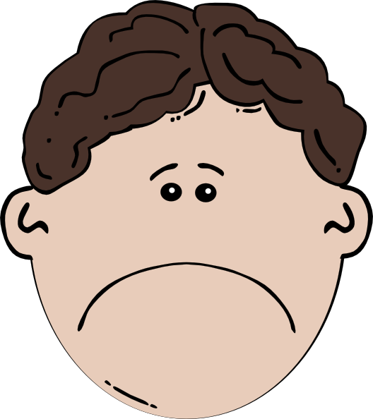 Sad Boy Clipart - Boy Face Clipart (528x594)