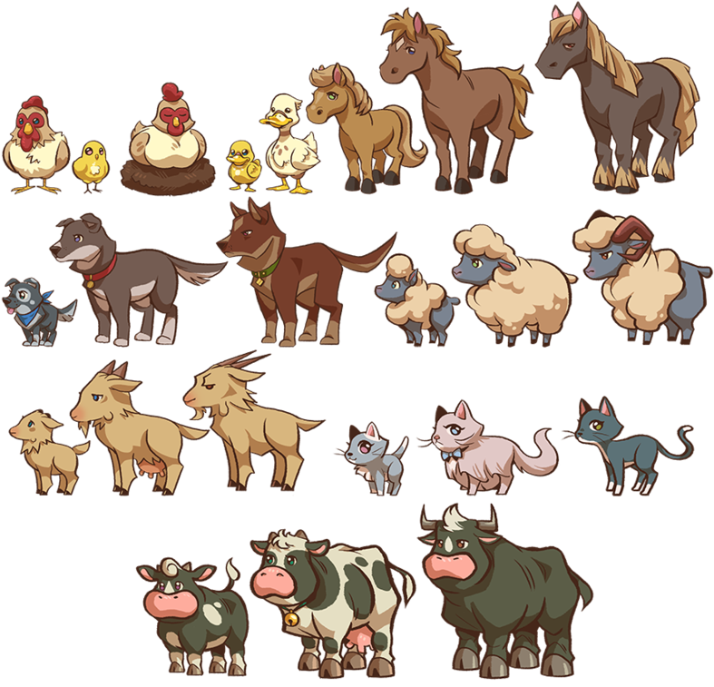 Game Items Farm Animals By Introducingemy-d5v1hy By - Cartoon (800x768)