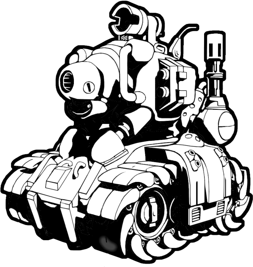 Metal Slug Tank Line Art By Noekoarcade - Cartoon (912x876)