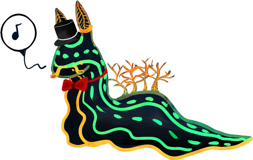 Oh No, Nudibranch Sea Slugs Are Cute - Sea Slug Cartoon (1000x1000)