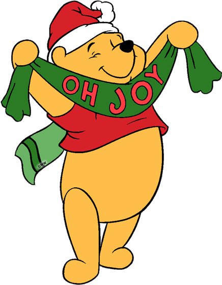 Lama Clipart Christmas - Winnie The Pooh Christmas (450x580)