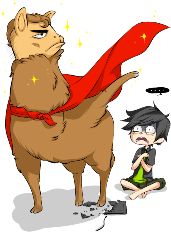 I Nead Lama By Mistytehbroeny - Super Llama Deviantart (600x800)