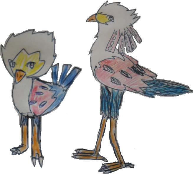 Secretary Bird Fakemon By Flyffel - Secretary Bird Pokemon (658x611)