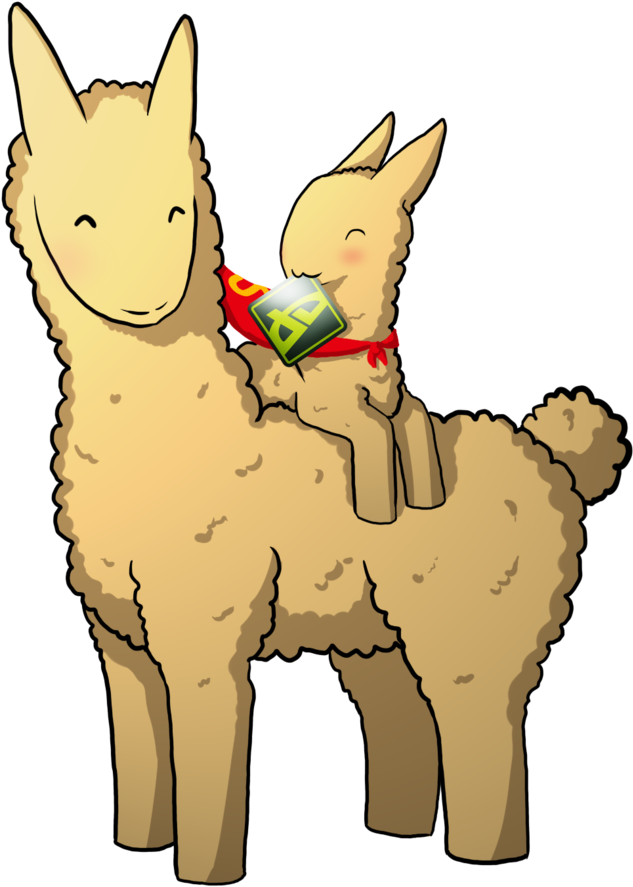 Llama Glomp X3 By A R T 3 M I S On Deviantart - Llama Png Cute (840x951)
