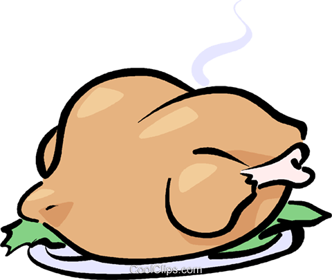 Roast Turkey Royalty Free Vector Clip Art Illustration - Peru Assado Desenho (480x405)