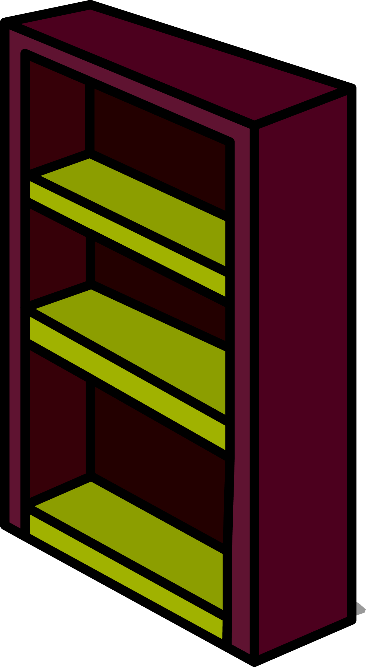 Burgundy Bookshelf Sprite 005 - Burgundy (1266x2304)