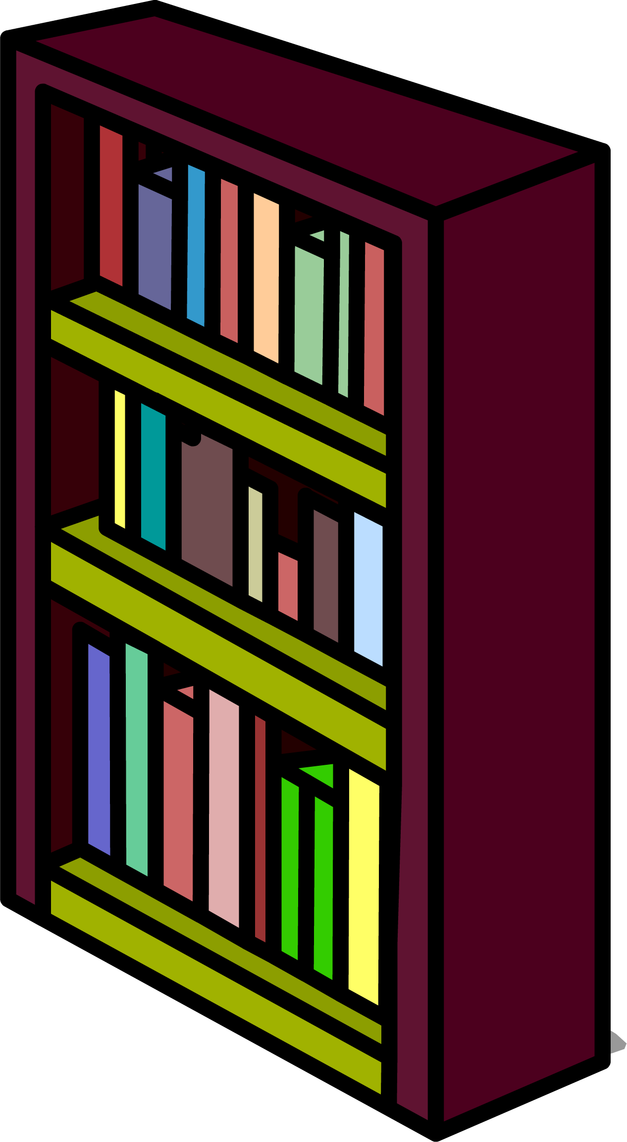 Burgundy Bookshelf Sprite 007 - Blue (1266x2304)