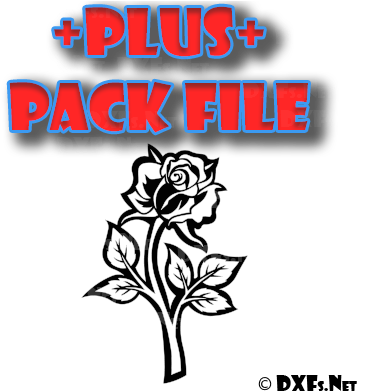 Dxf349-p Long Stem Rose Design Ready To Cut Cnc Dxf - Rose Flower Die Cut Vinyl Window Decal Sticker For (400x400)