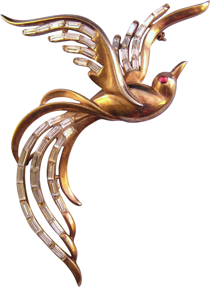 1950 Trifari Bird In Flight Brooch - Patent (1026x1026)