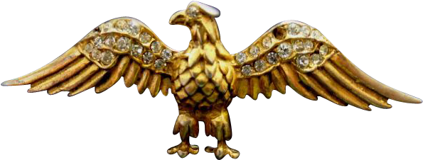 Patriotic Reja Sterling Eagle Brooch Ww Ii Era Pin - Bald Eagle (594x594)