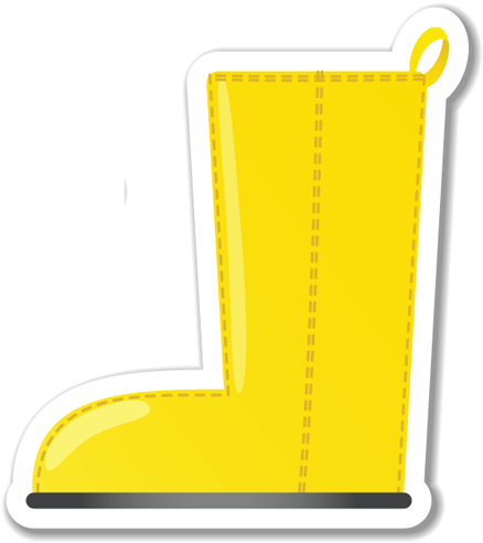 Yellow Rain Boots Icon - Icon (512x512)