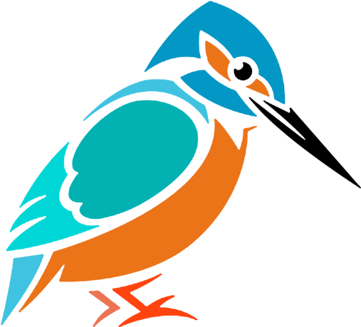//kingfisher Keyrings - Oiseau Stylisé (512x512)