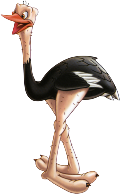 Ostrich Png Transparent Png Images - Cartoon Ostrich Png (400x649)