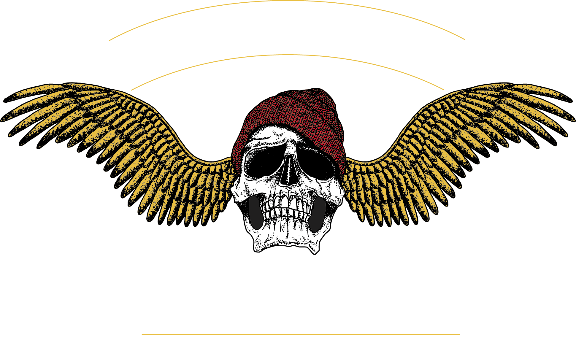 Skeleton Wing Vector - York Riders Iron Wheels Motorcycle T Shirt Motorbike (1941x1220)