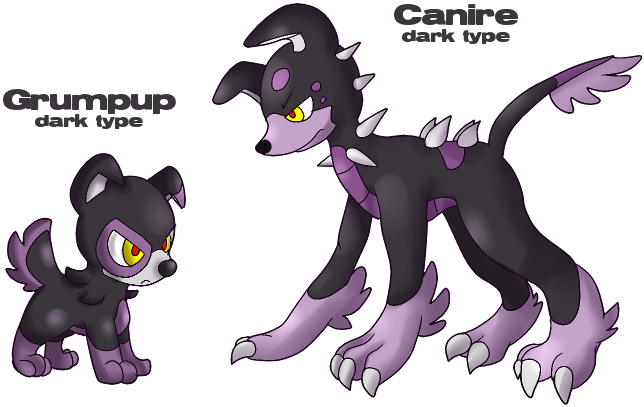 Dark Type Dogs - Normal Dark Type Pokemon (716x442)