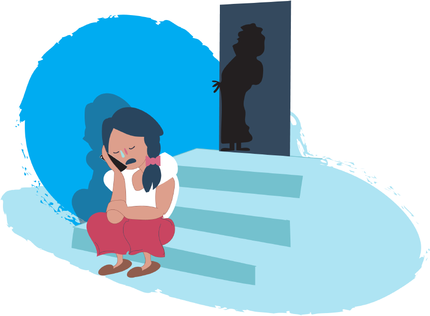 Girl On The Phone Talking About What's Going On - Blanco (1000x692)