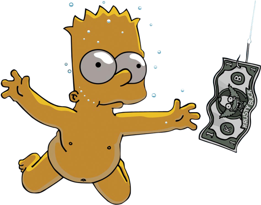 512 - Bart Simpson Nirvana Png (512x512)