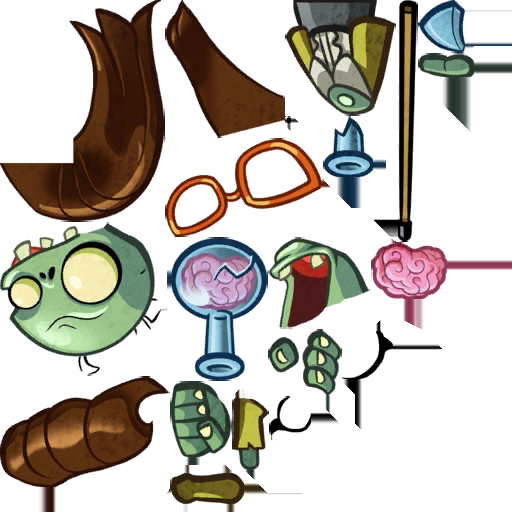 Spriteatlastexture Zombologyteacher - Pvz Heroes Spyris (512x512)