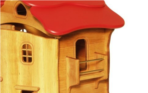 Doll House With Doors And Red Roof - 935 4056 H2 Drewart Puppenhaus Mit Metallherd, Haus (600x600)