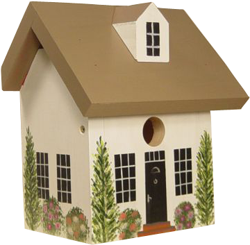 The Backyard Naturalist's Hand Painted Bird House 'farm - Painted Bird Houses That Look Like House (404x404)