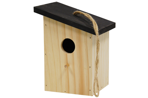 Birdhouse Colored Roof Black - Outhouse (500x500)