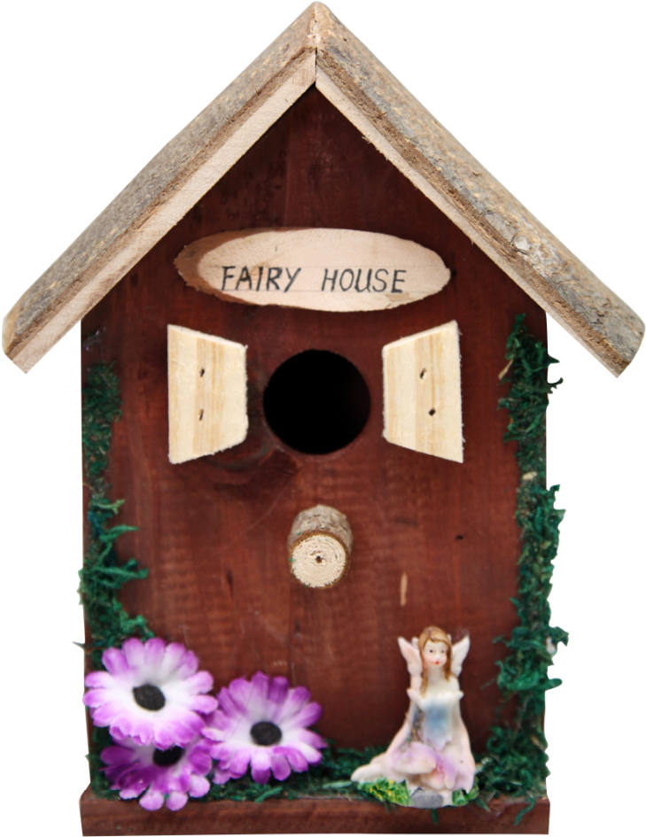 Small Wood Craft Bird House, Small Wood Craft Bird - Cartoon (802x1000)