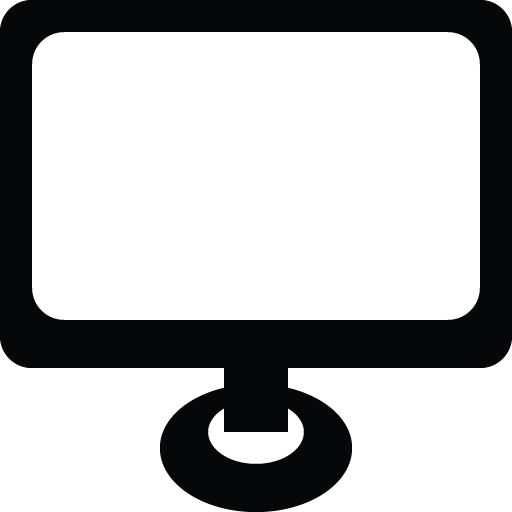 Library Clipart Monitor - Screen Icon Png (512x512)