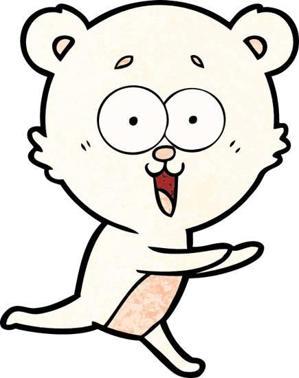 Laughing Teddy Bear Cartoon - Vector Graphics (435x550)