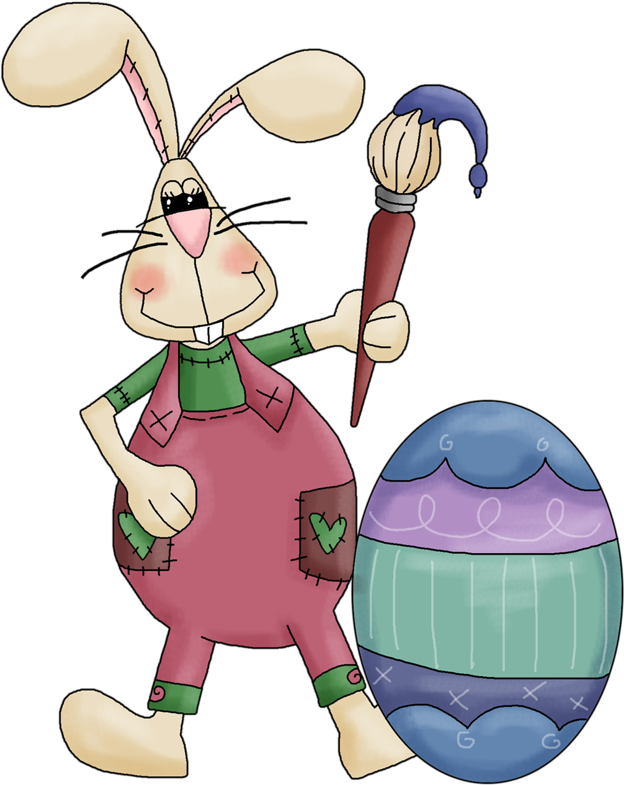 Easter Picturesclip Art Pictureshappy - Happy Easter Rabbit Bag (668x800)