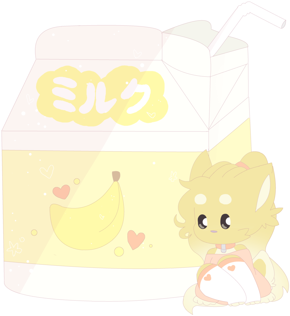 Banana Milk By Fluffrave Banana Milk By Fluffrave - Cartoon (1024x1191)