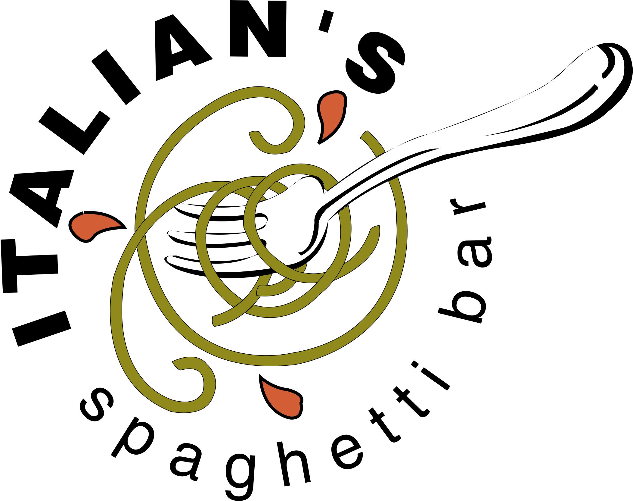Italian's Spaghetti Bar Logo Logo Png Transparent - Spaghetti Logo (2400x2400)