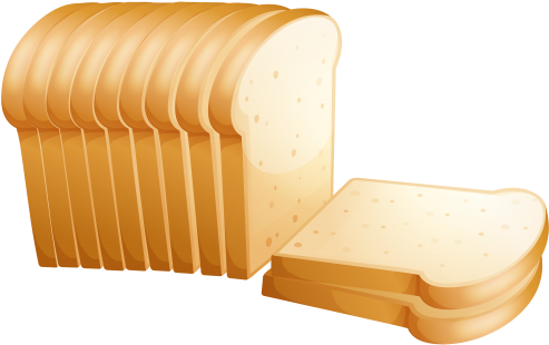 Cartoon Set Of Tasty Toasted Bread With Butter Stock - Toast Clipart Png (500x313)