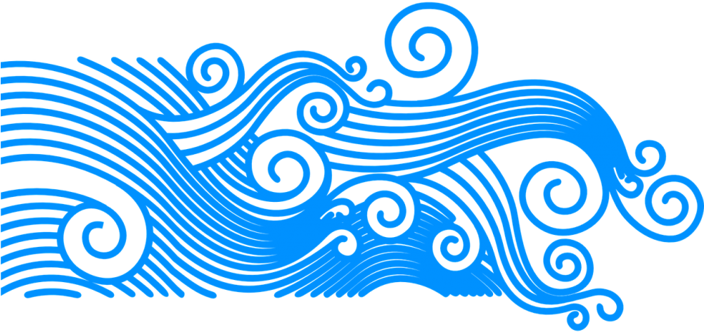 Wave With Erasmus - Transparent Background Ocean Clipart (1000x500)