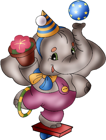 Circus Elephant Cartoon Clip Art Images - Funny Elephant Cartoon Png (600x600)