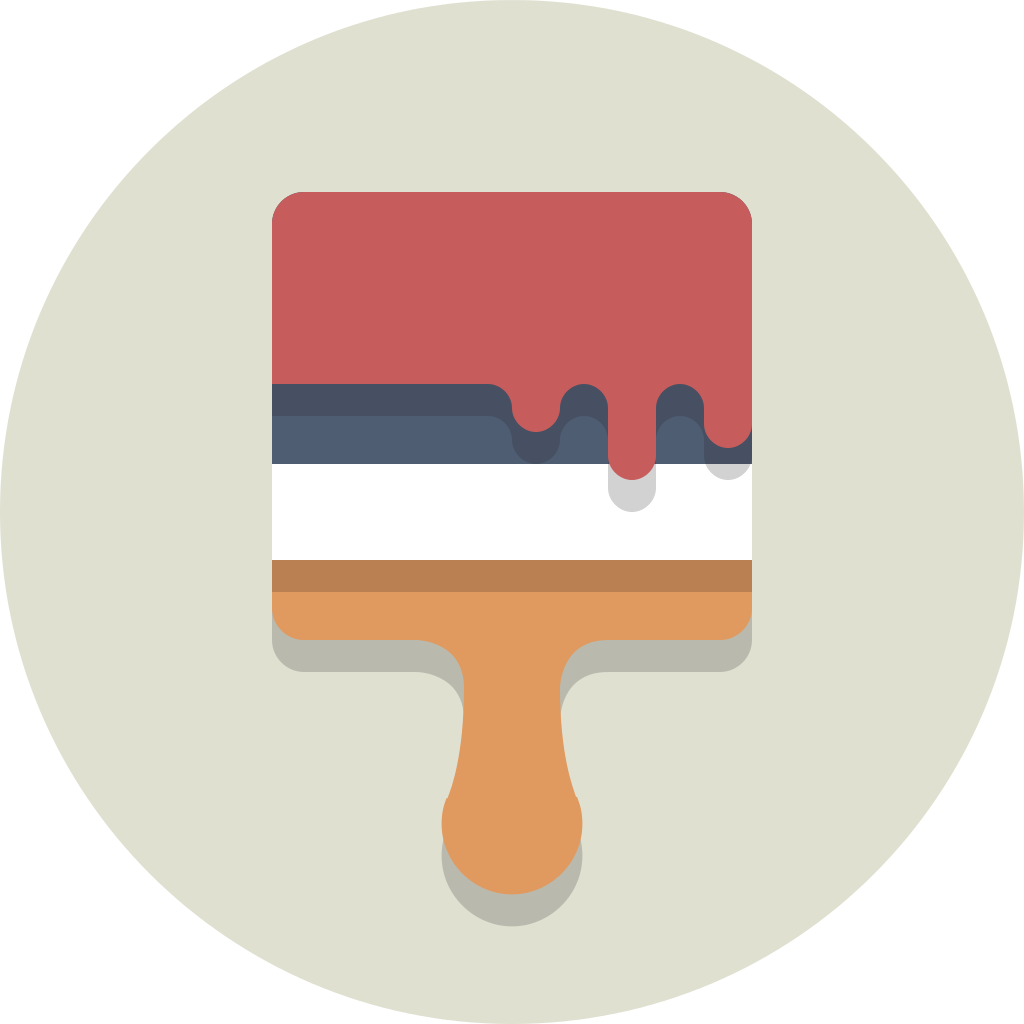 Circle Icons Paintbrush - Paint Brush Icon Png (1024x1024)