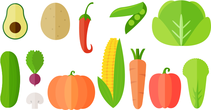 Vegetables Vector Illustrations Free Download - 蔬菜 Ai (1200x628)