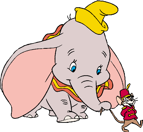 Personal Development With Dumbo - Dumbo Clipart (616x571)