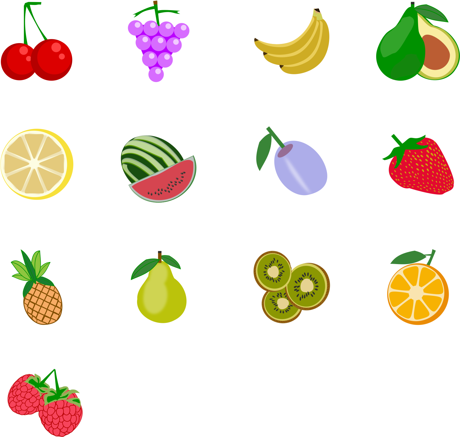This Free Icons Png Design Of Fruit Icons 1 Package - Fruits Set Png Transparent (1889x2400)