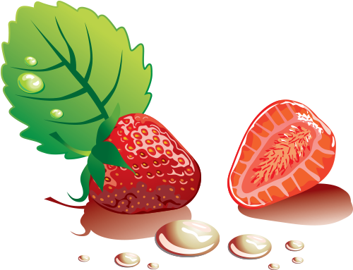 Strawberry Vector Illustration Free Png Graphic Cave - Vector Strawberry (1200x628)