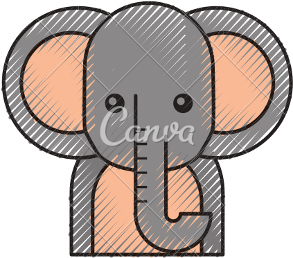 Cute Cartoon Elephant - Elephants (550x550)