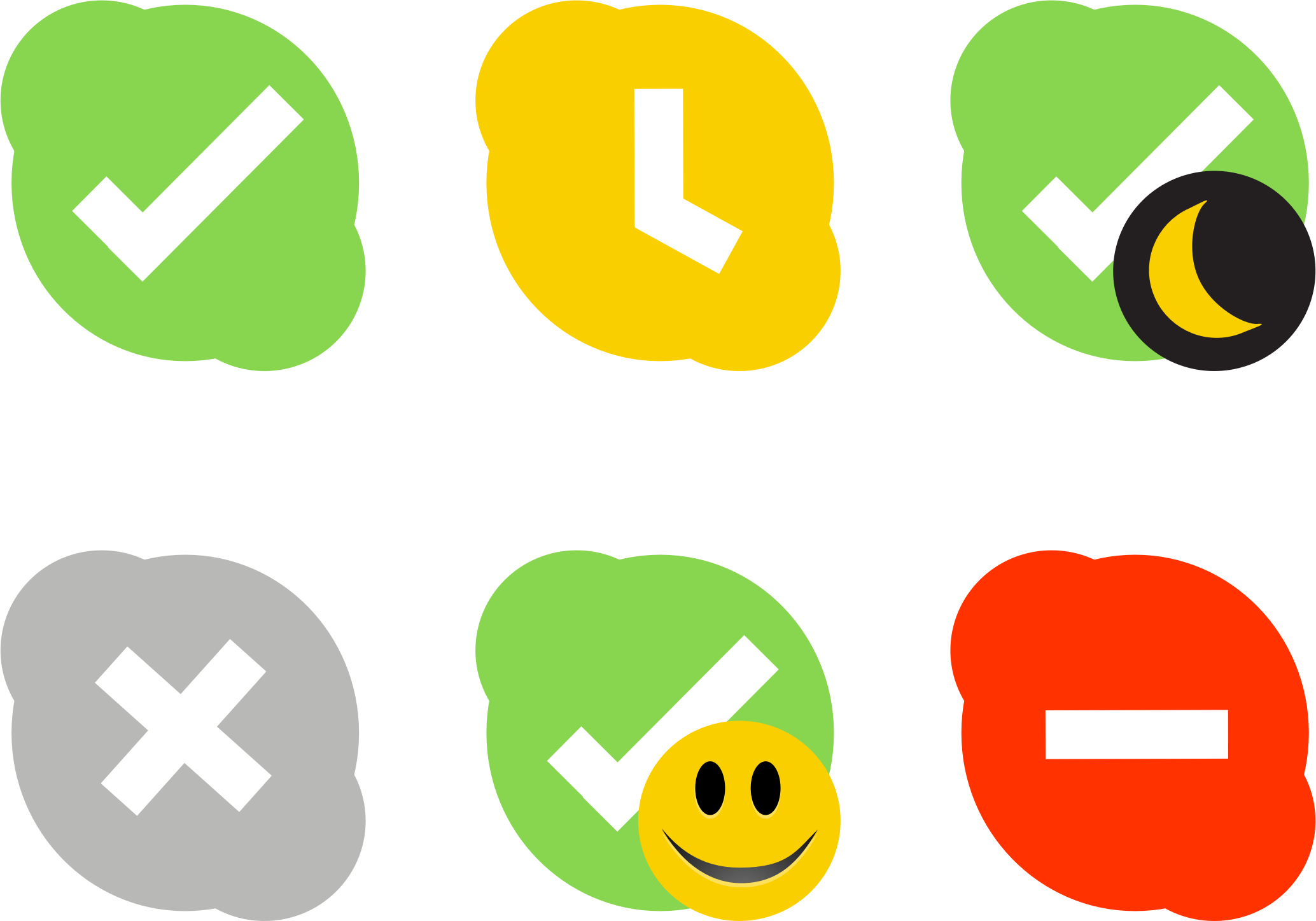 Status Icons - Skype Online Status Icons (2068x1447)