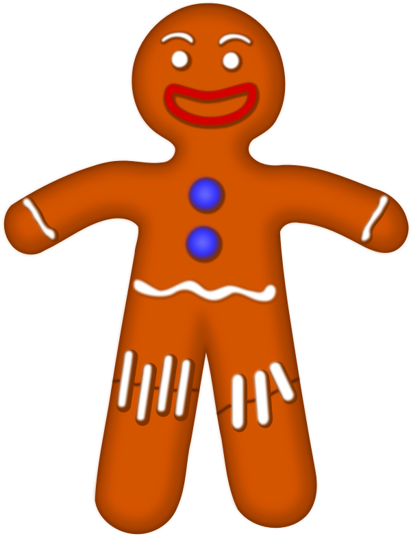 Gingerbread Man Clip Art For Christmas Â€“ Fun For - Ginger Bread Man Clipart (800x800)