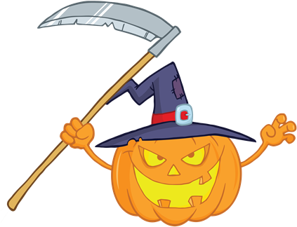 Halloween Characters - Abobora De Halloween Chapeu (426x336)