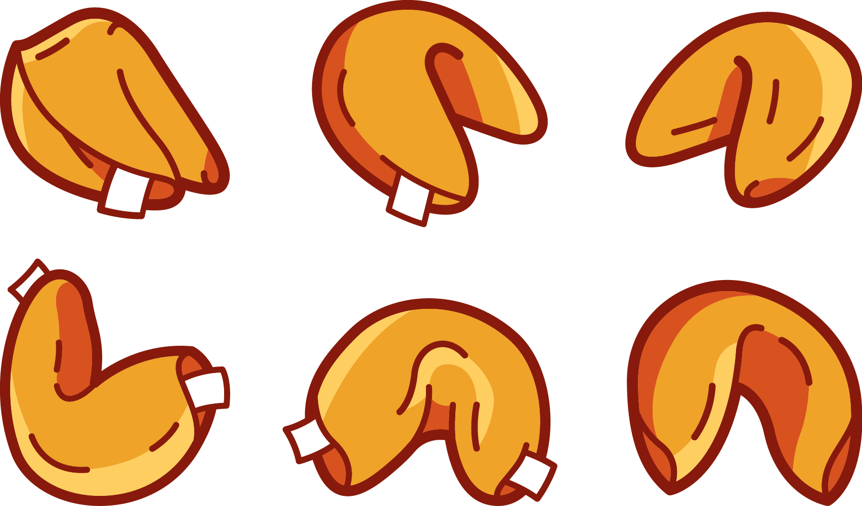 Fortune Cookie Clip Art - Galleta De La Fortuna Vector (1704x1001)
