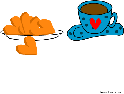 Free Heart And Cookies Clip Art - Clip Art (450x450)
